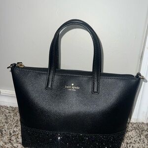Kate Spade Black and Glitter Satchel